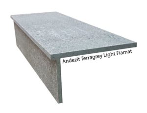 Trepte si contratrepte andezit Terragrey Light Fiamat