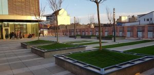 Placaje ( pavaje) andezit Terragrey Light Fiamat 6 cm si granit Terrabianco Fiamat 6 cm