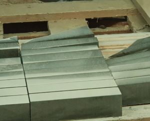Piatra cubica andezit Terragrey Dark toate fetele taiate