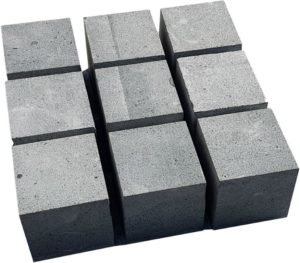 Piatra cubica regulata din andezit Terragrey Dark toate fetele taiate